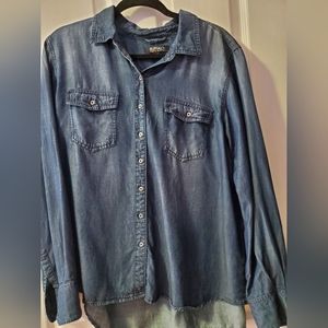 [L]Buffalo David Bitton Women's Long Sleeve Button Down Shirt